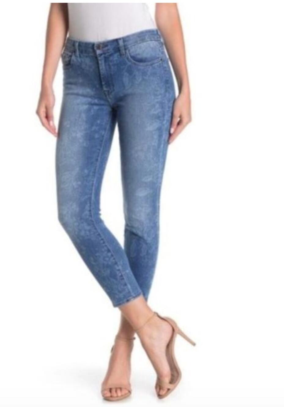 Jen7 by 7 For All Mankind Ankle Skinny Floral Print Jeans // 4